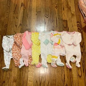 Baby Girl Pajama Bundle (newborn)
